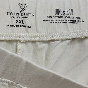 Twin birds 3x4 capris cropped leggings long & lean